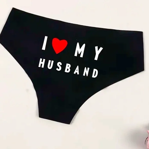 Black I Love My Husband' Panties - Picture 1 of 4